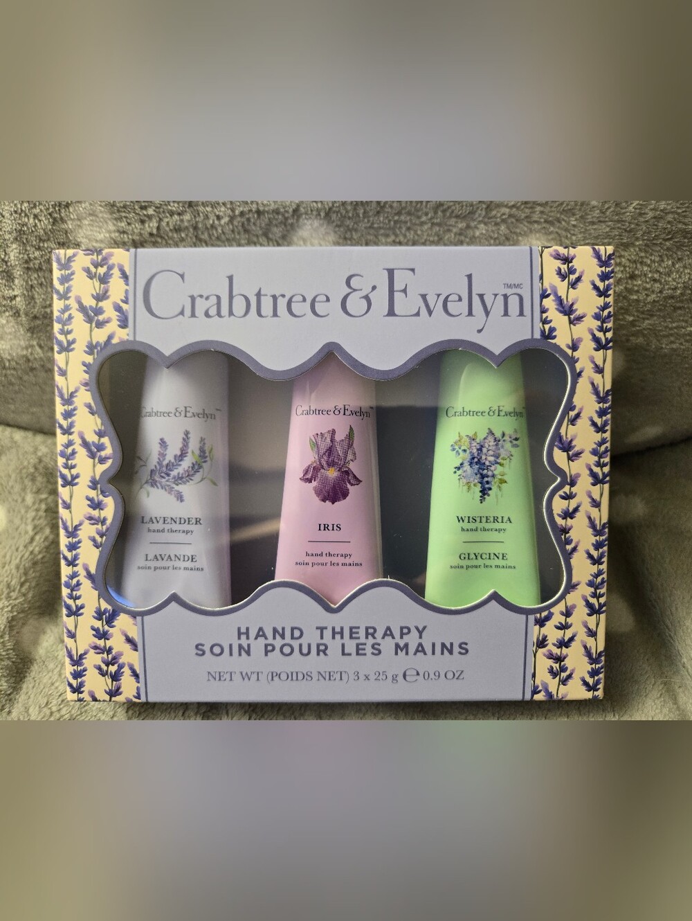Crabtree & Evelyn Hand Therapy Trio - Lavender, Pink, Green